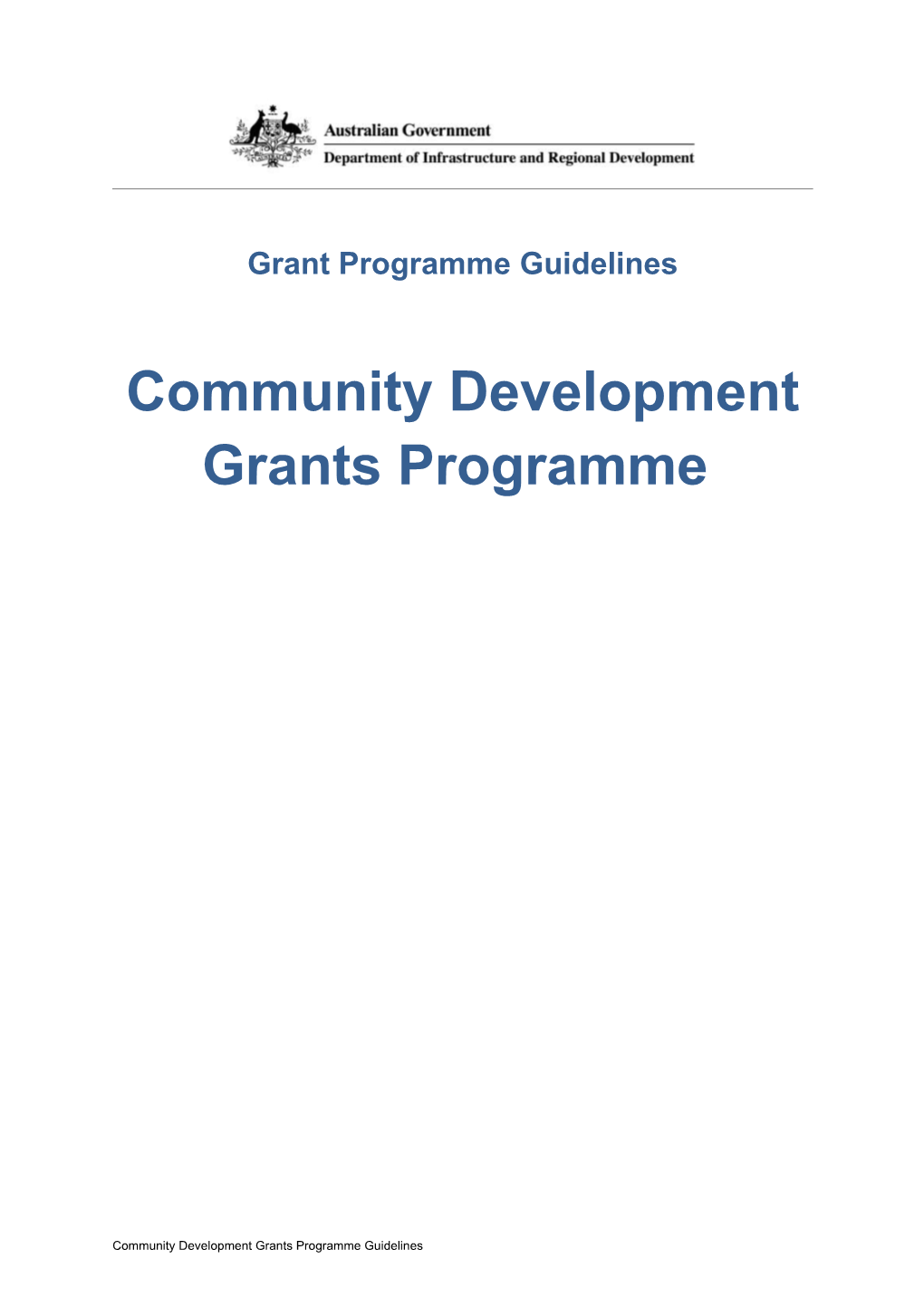 Community Development Grants Programme