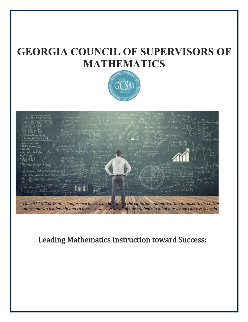 Georgia Council of Supervisors of Mathematics