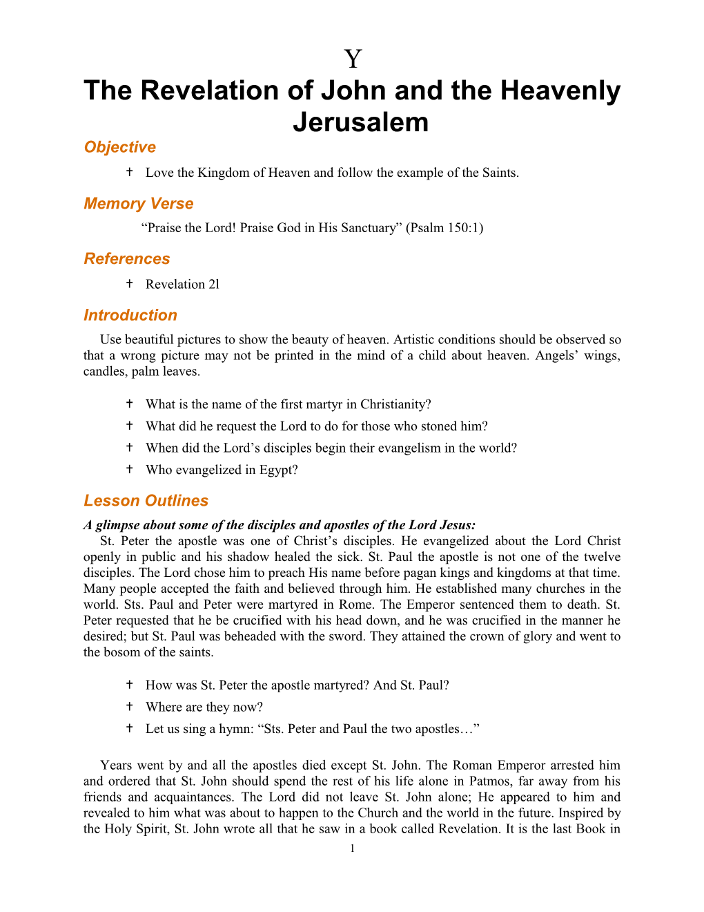 The Revelation of John and Heavenly Jerusalem