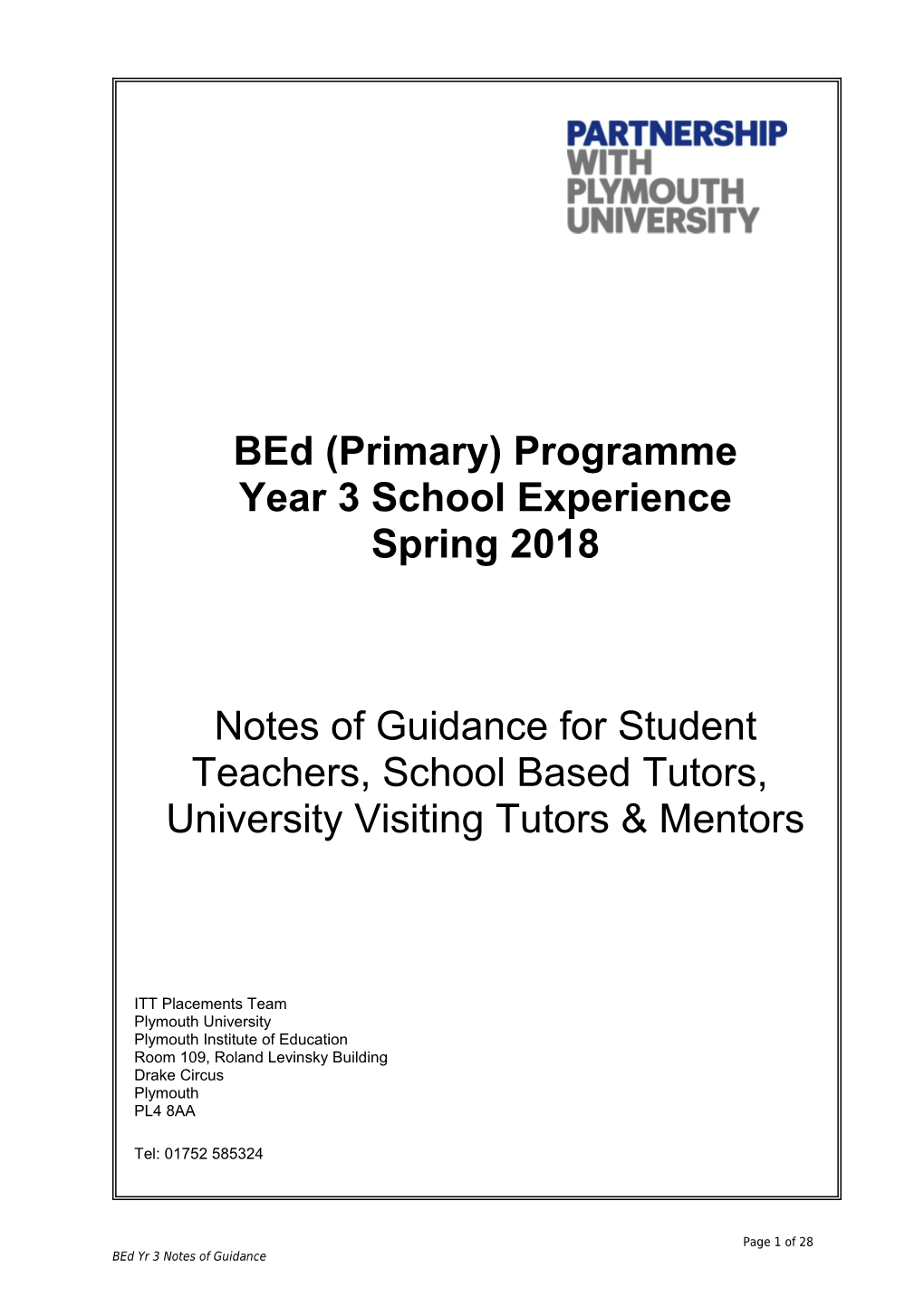 Bed (Primary) Programme