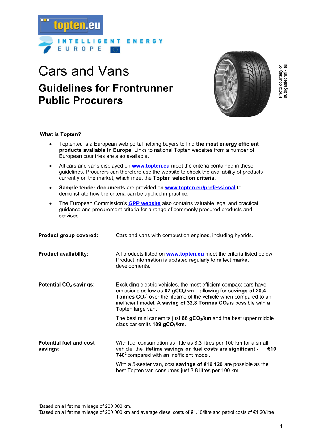 Guidelines for Frontrunner s1