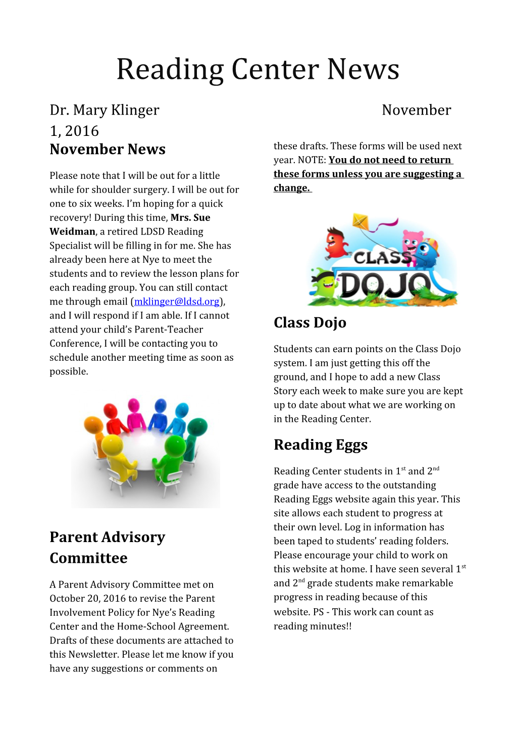 Parent Advisory Committee