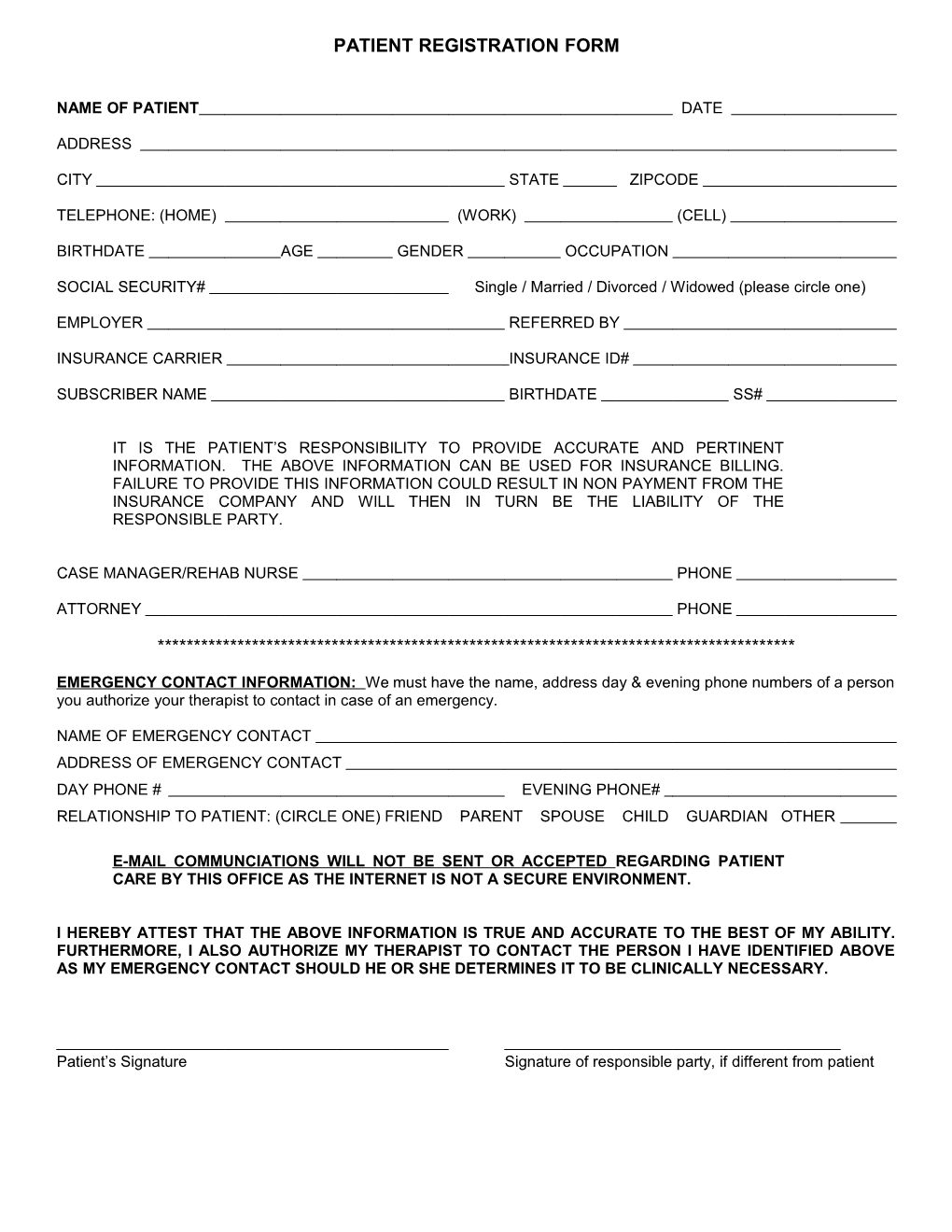 Patient Registration Form s2