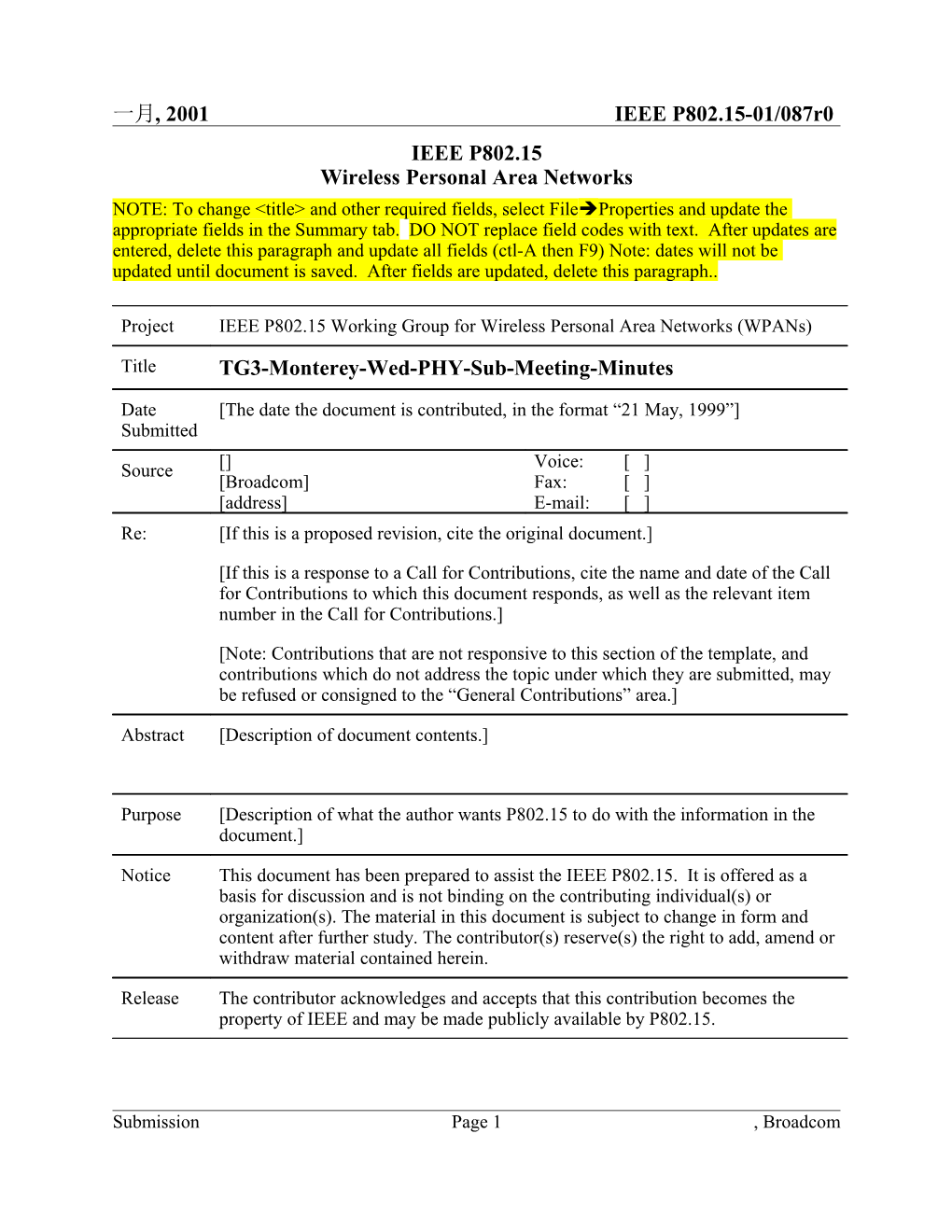 TG3-Monterey-Wed-PHY-Sub-Meeting-Minutes