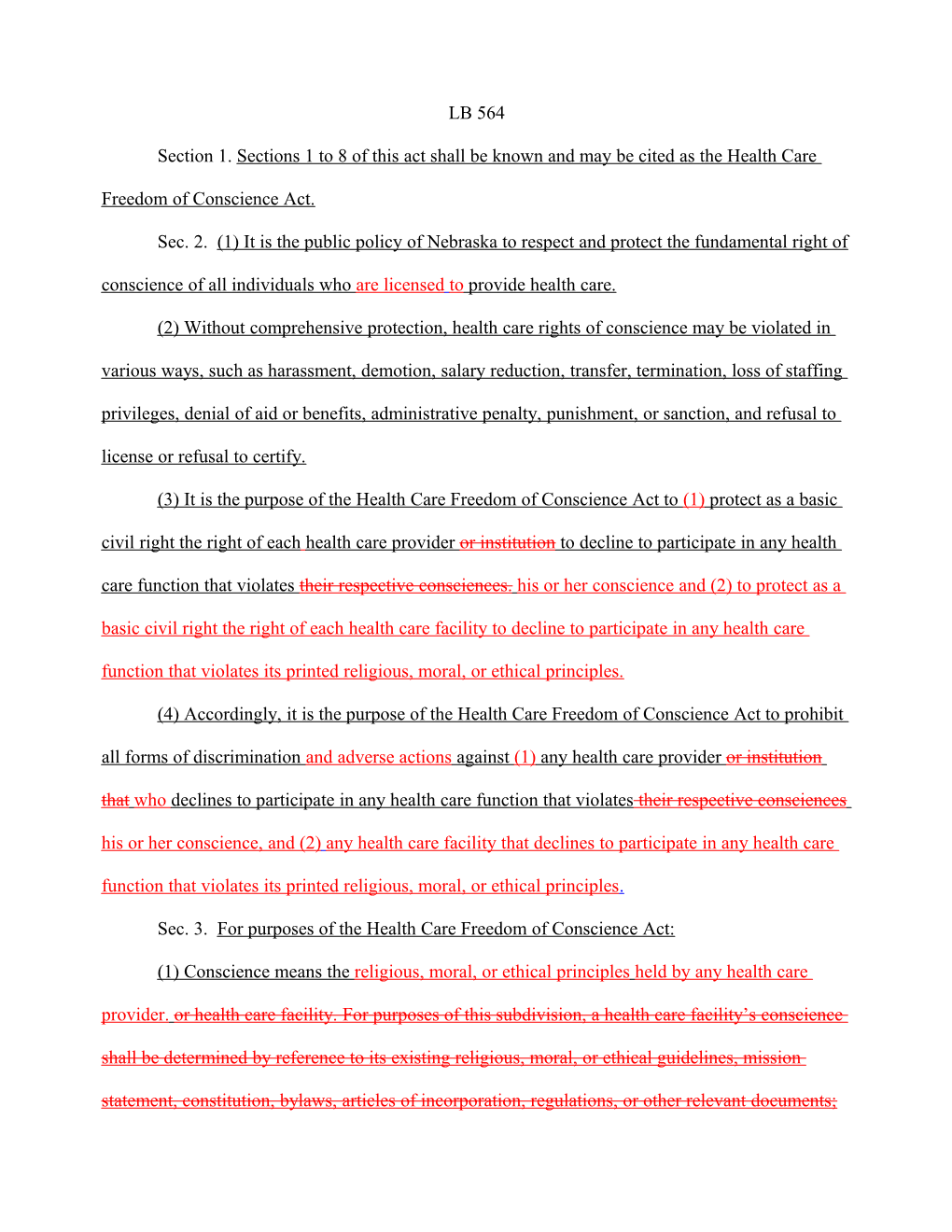 Sec. 2. (1) It Is the Public Policy of Nebraska to Respect and Protect the Fundamental