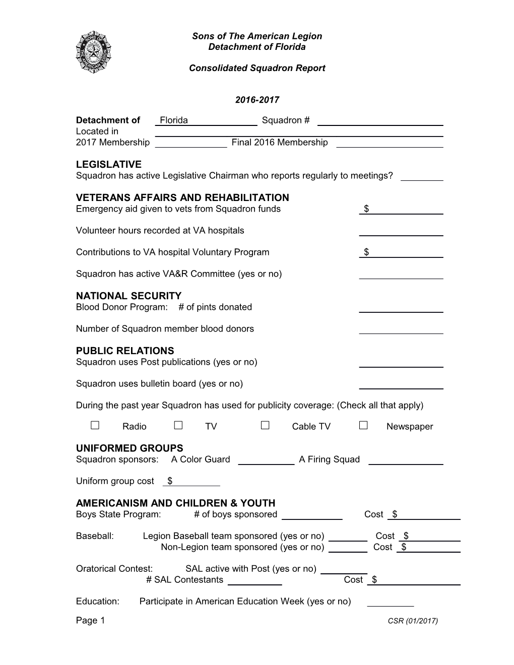 Squadron Consolidated Report