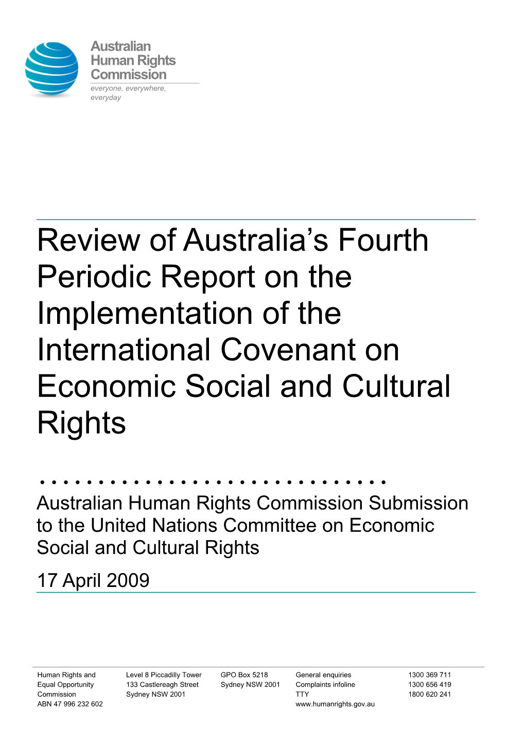 Australian Human Rights Commission s15