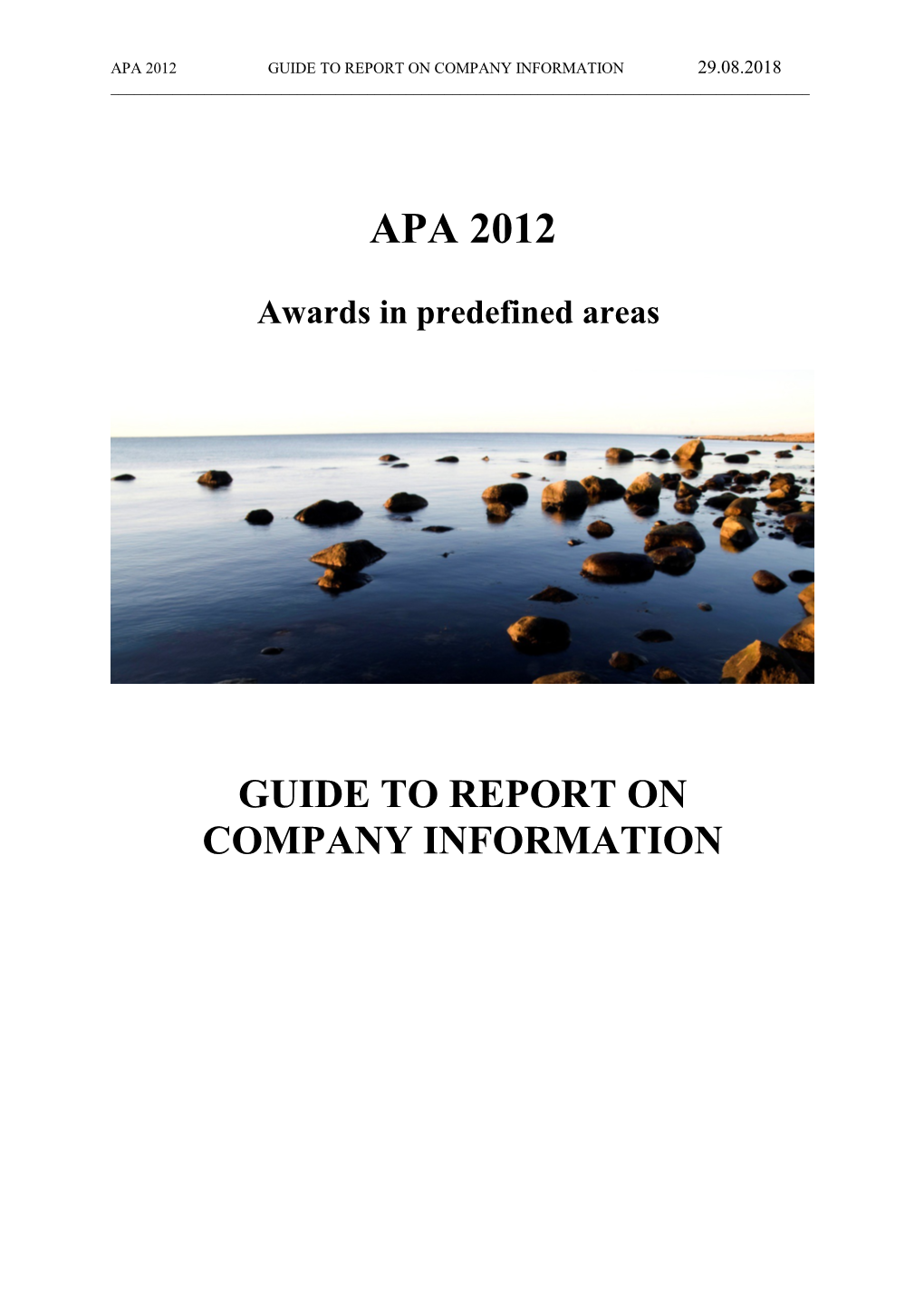 Apa 2012Guide to Report on Company Information