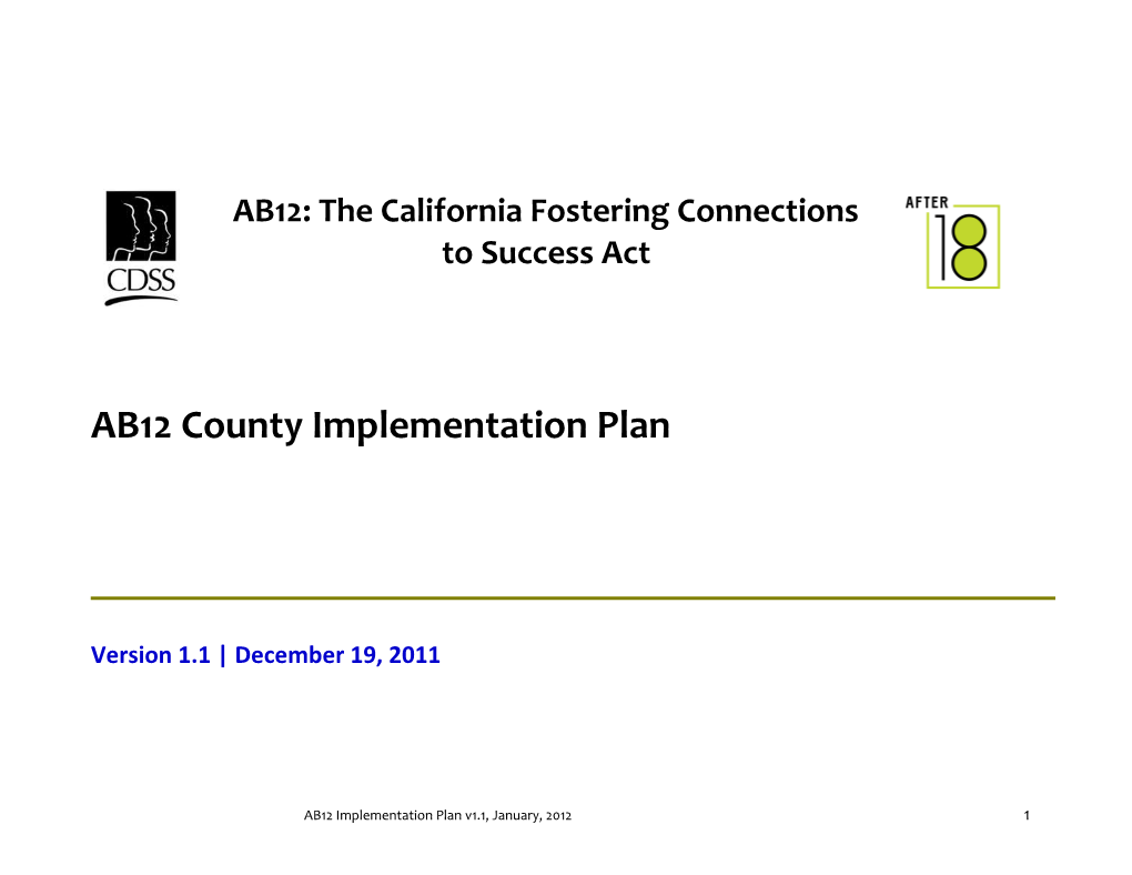 AB12 County Implementation Plan