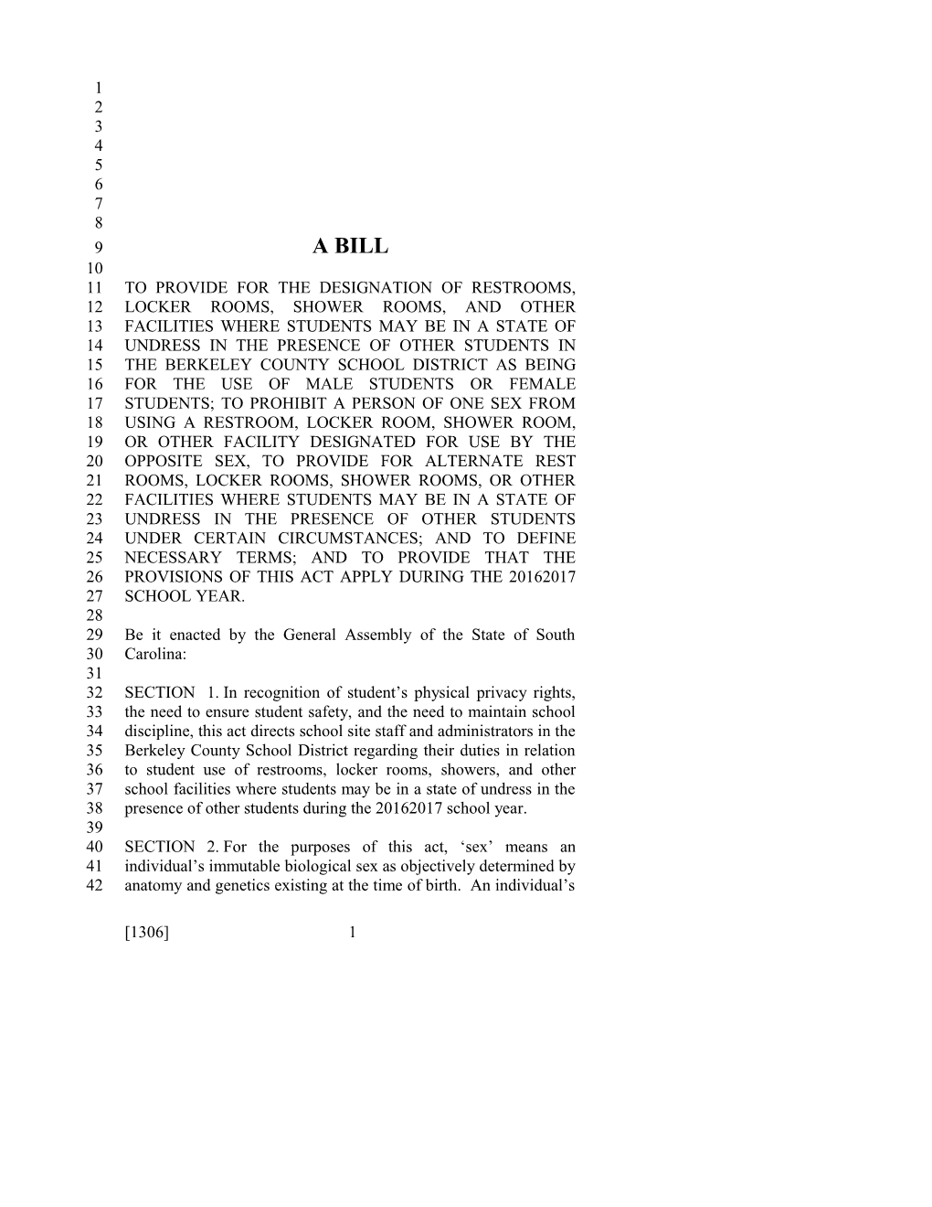2015-2016 Bill 1306 Text of Previous Version (May 17, 2016) - South Carolina Legislature Online