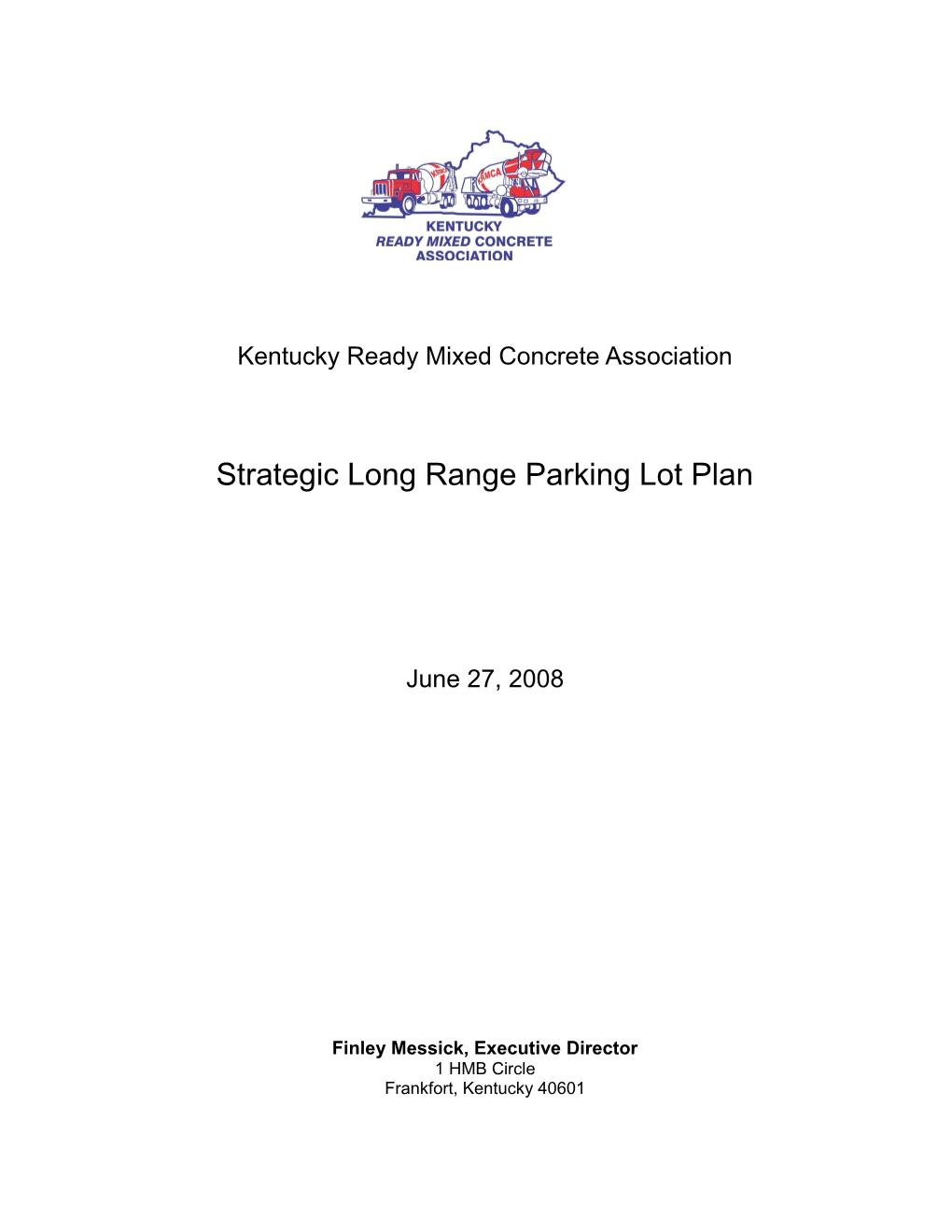 Krmca Parking Lot Strategic Plan