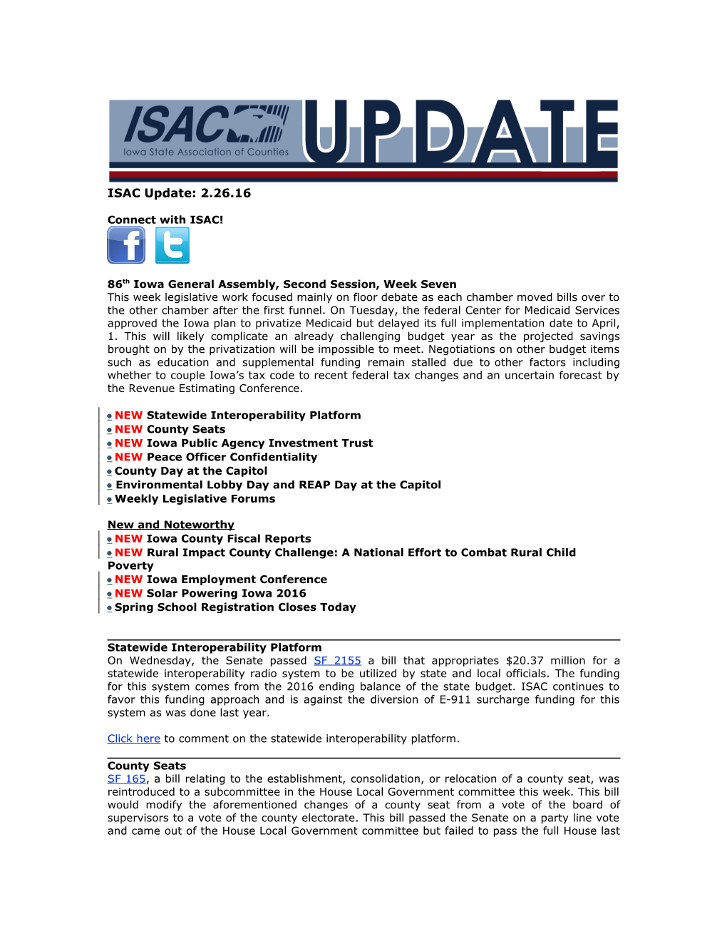 ISAC Legislative Update s1