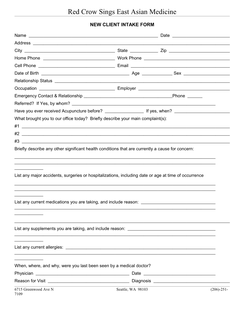 New Patient Intake Form s1