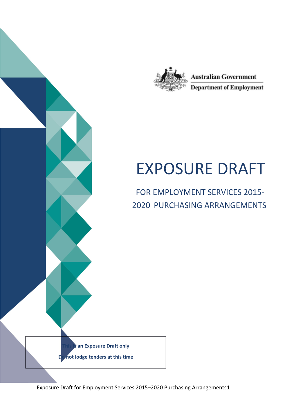 Exposure Draft for Employment Services