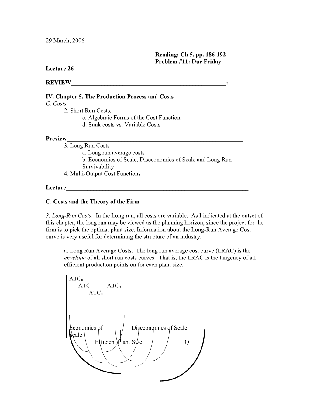 IV. Chapter 5. the Production Process and Costs