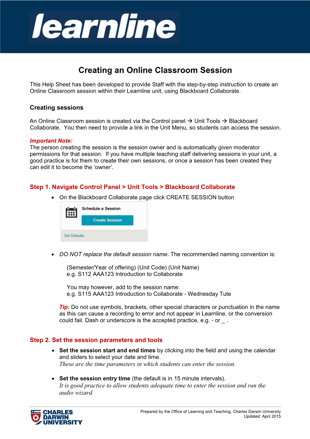 Creating an Online Classroom Session