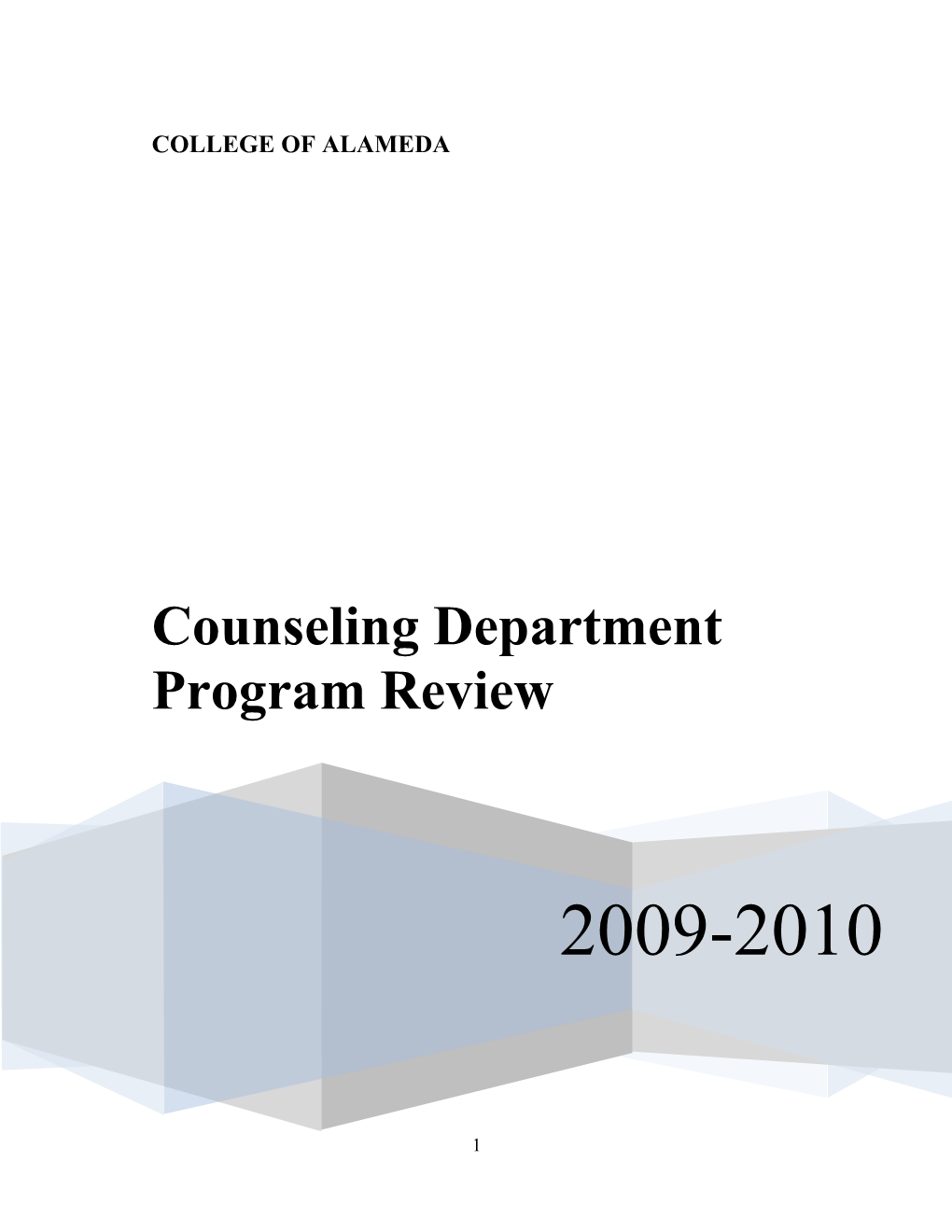 Counseling Department Program Review