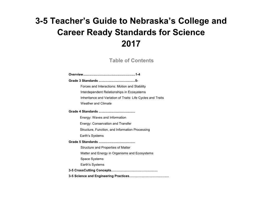 3-5 Teacher S Guide to Nebraska Scollegeand