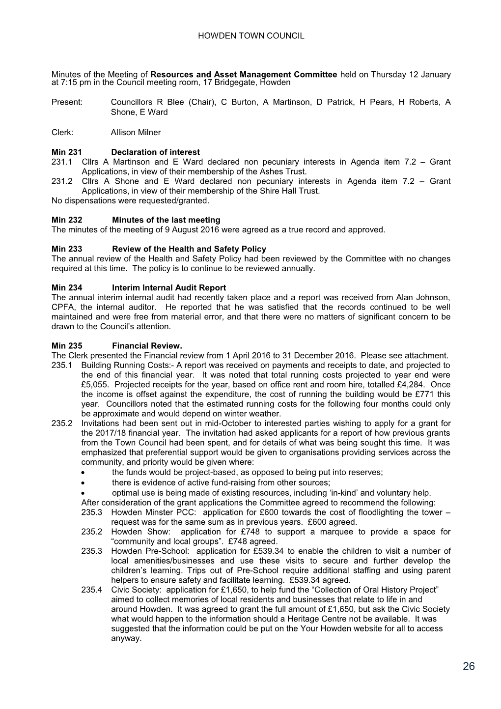 Howden Town Council s3