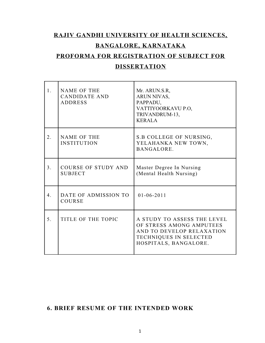 Rajiv Gandhi University of Health Science, Bangalore, Karnataka s1