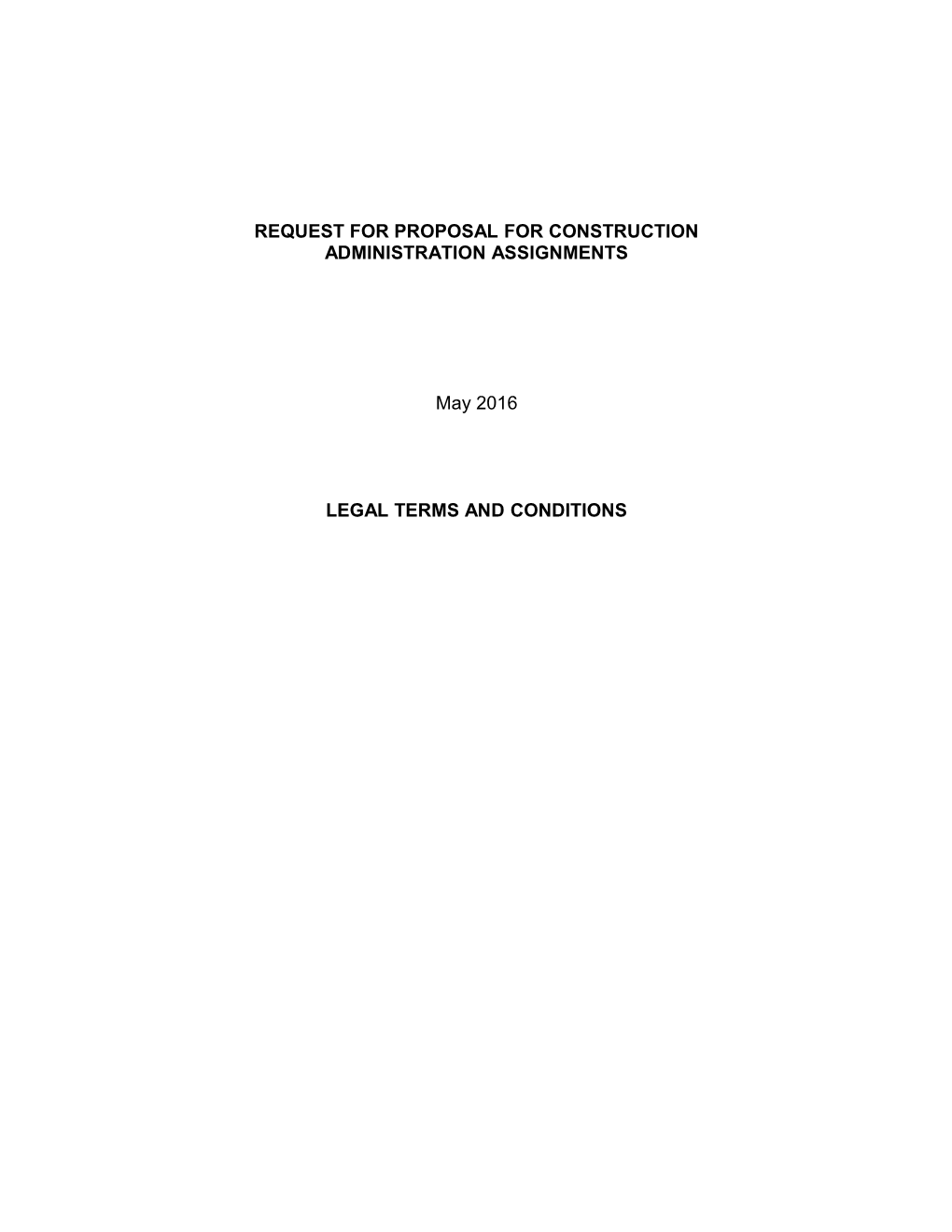 CA RFQ Part B - Working Document