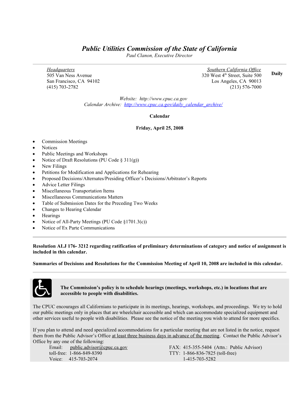 Public Utilities Commission of the State of California s31