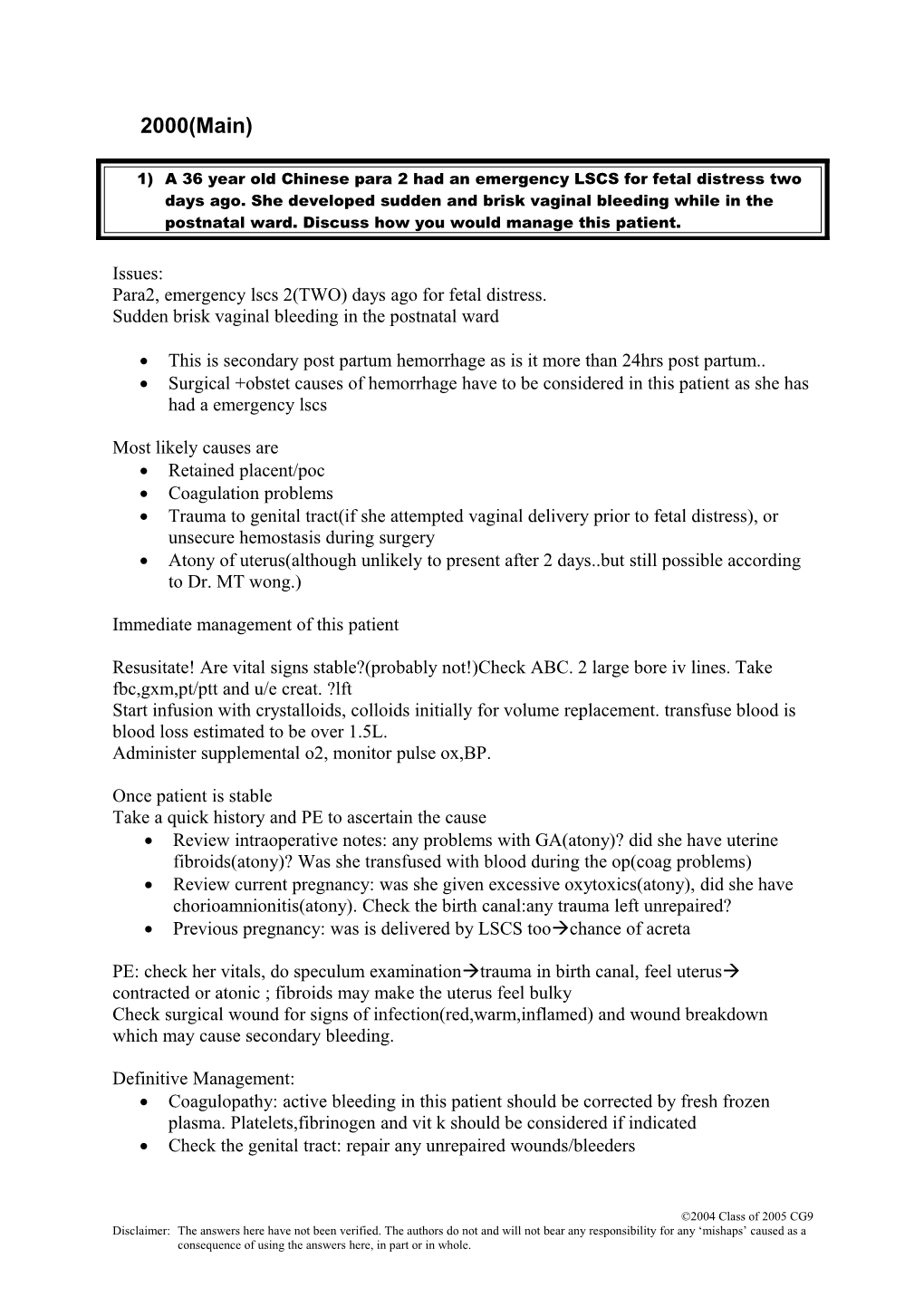 Para2, Emergency Lscs 2(TWO) Days Ago for Fetal Distress