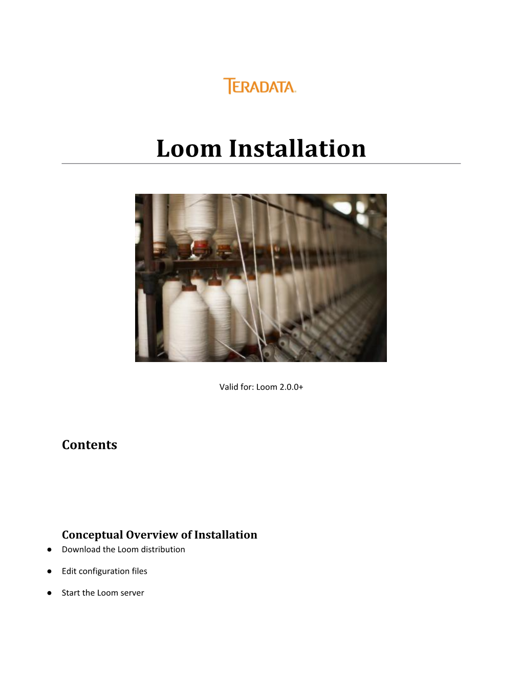 Current Loom Installation Guide