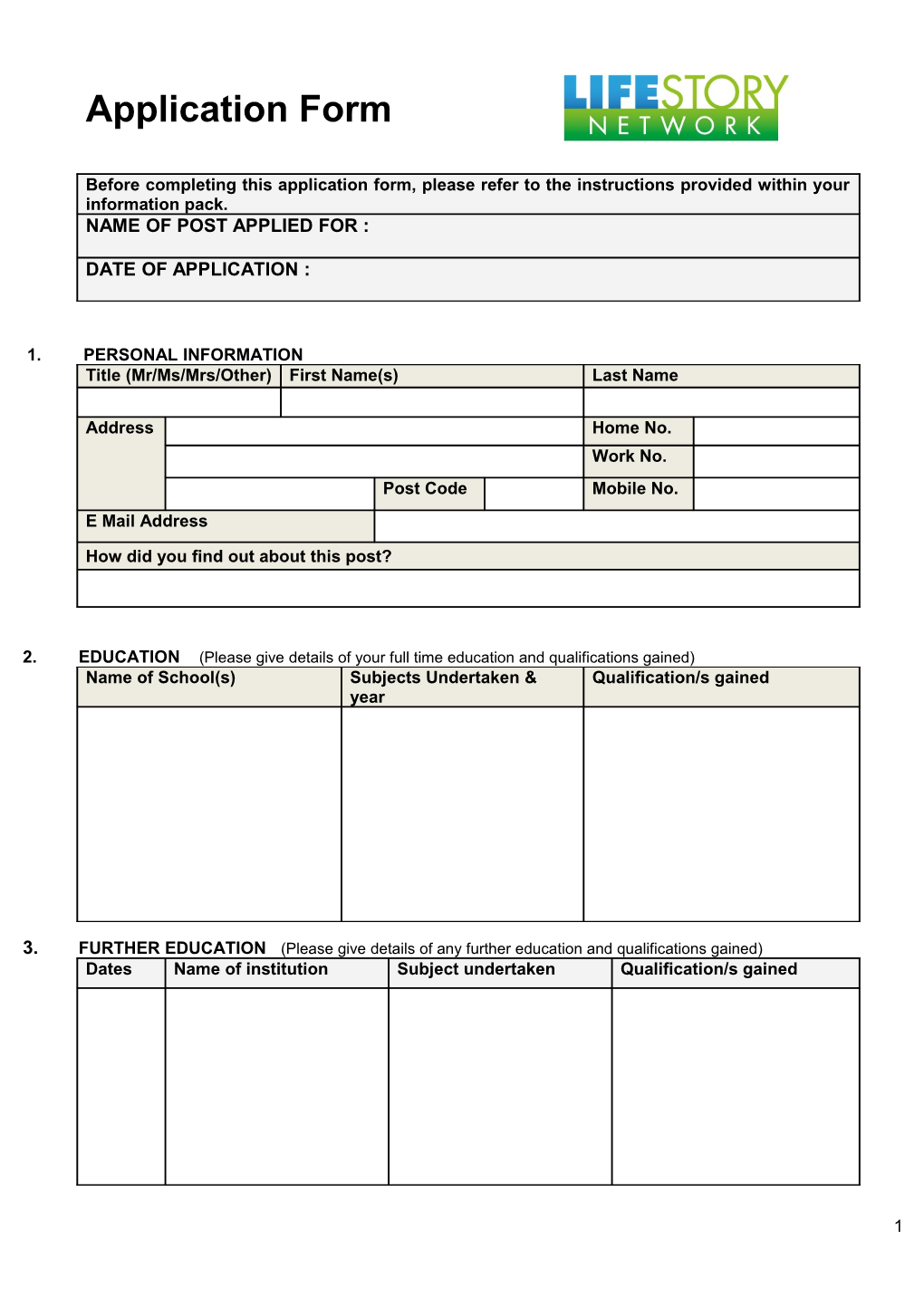 Groundwork Application Form s1