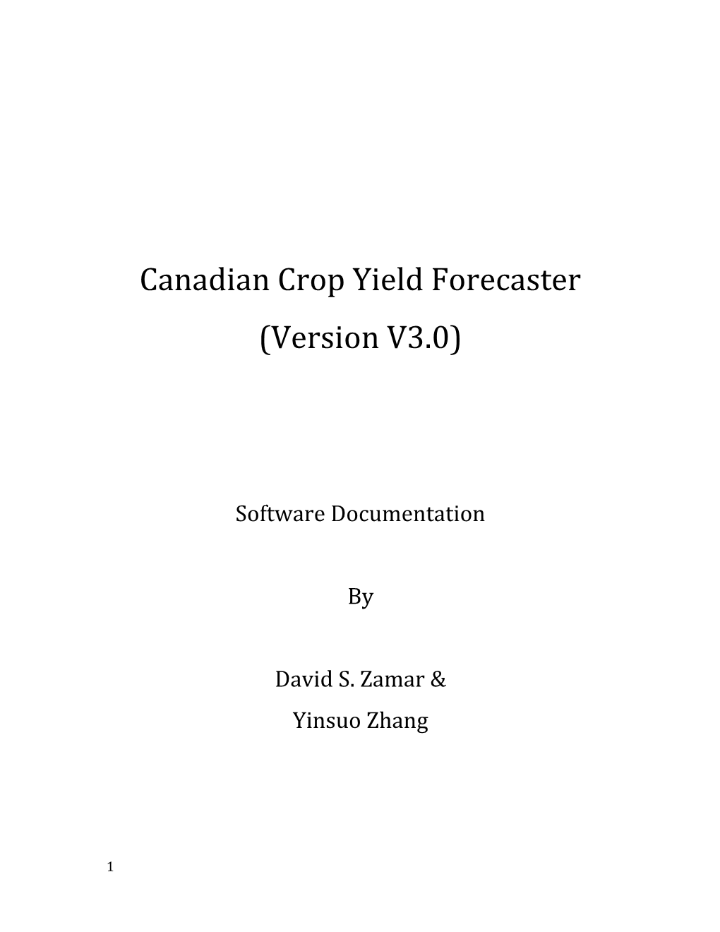 Canadian Crop Yield Forecaster