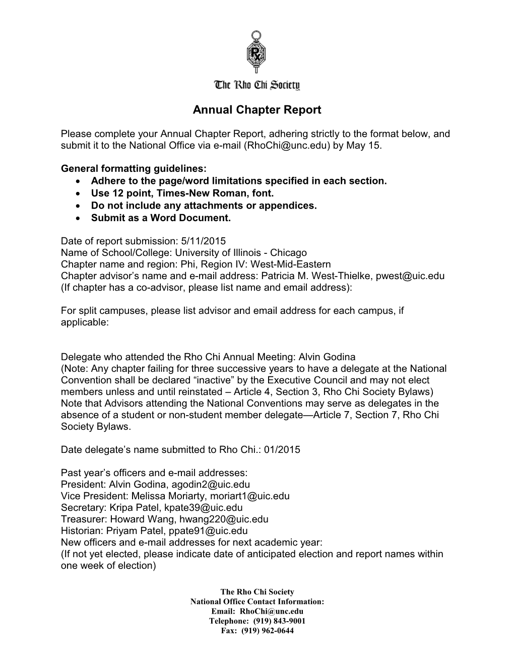 Annual Rho Chi Chapter Report s1