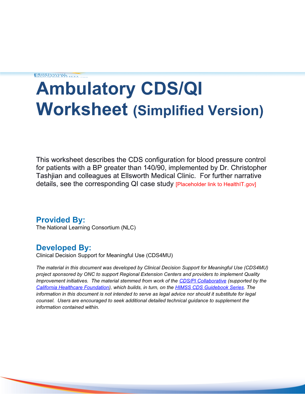 Ambulatorycds/Qiworksheet(Simplified Version)