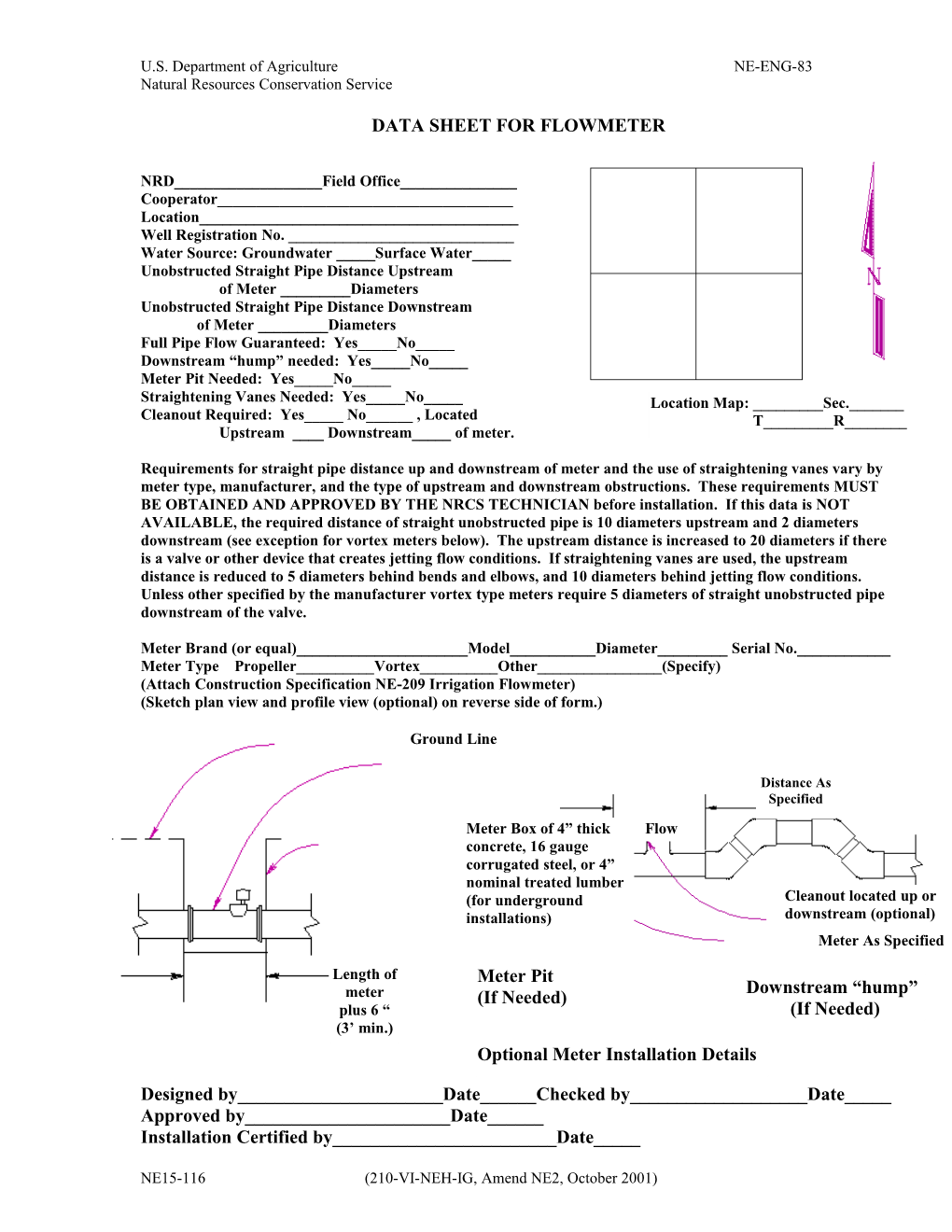 Data Sheet for Flowmeter