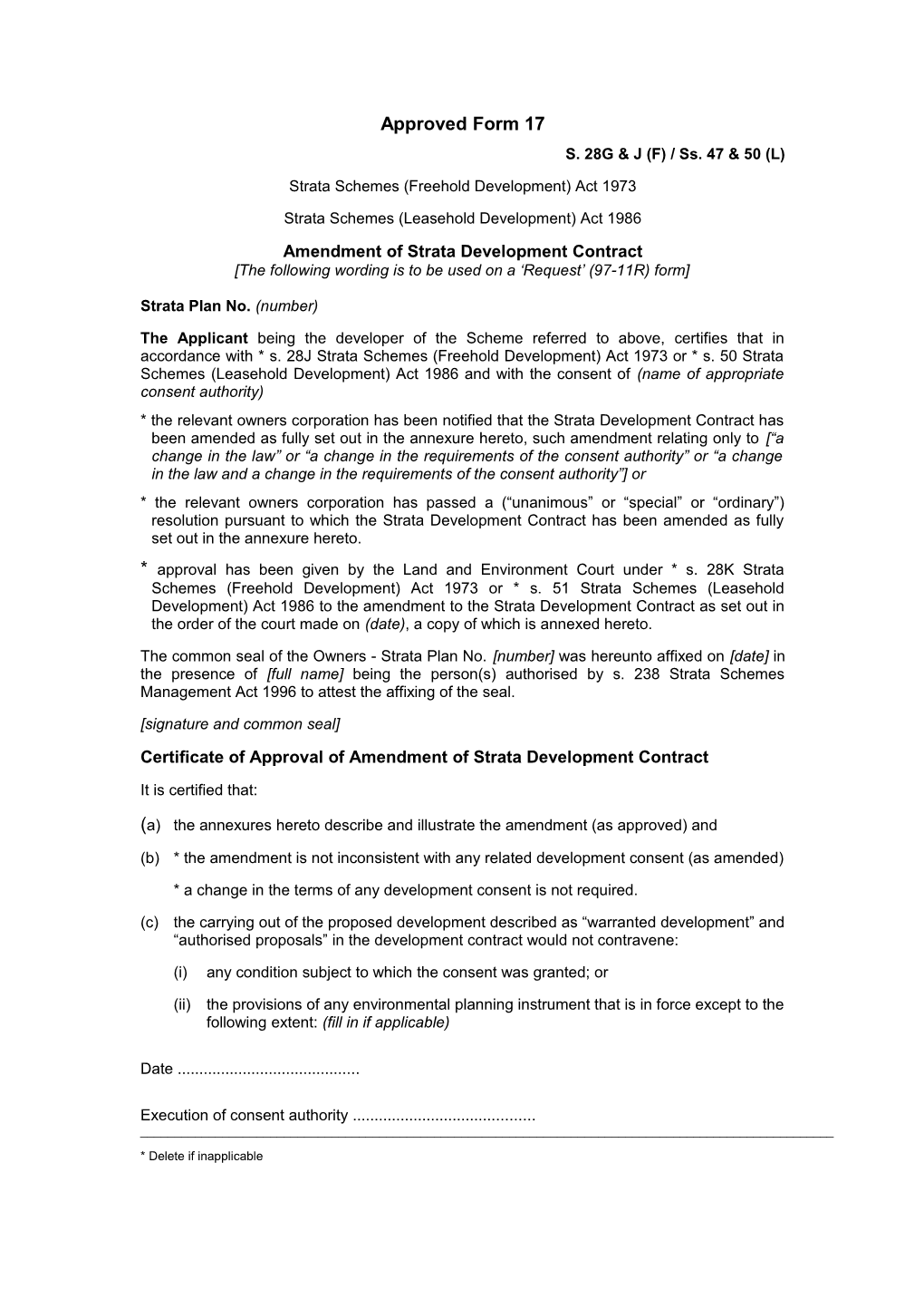 Strata Schemes (Freehold Development) Act 1973