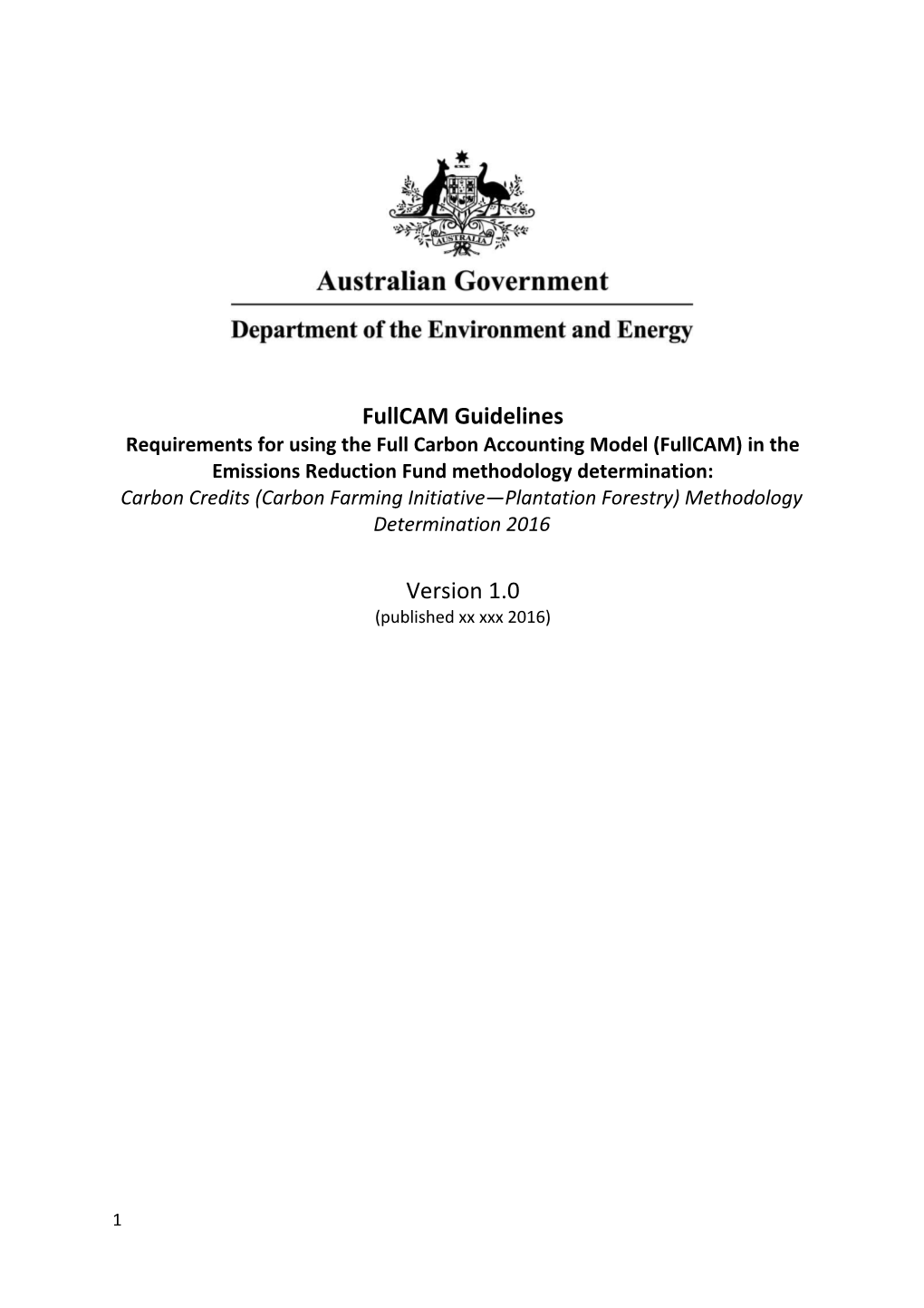 Fullcam Guidance for Timber Plantations - Consultation Draft