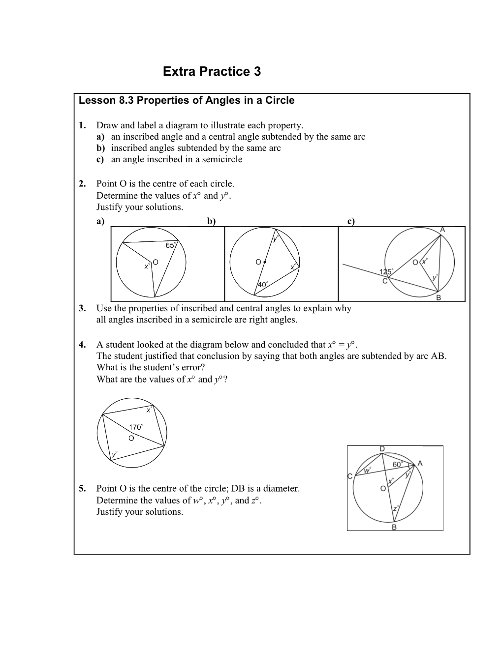 Extra Practice 3