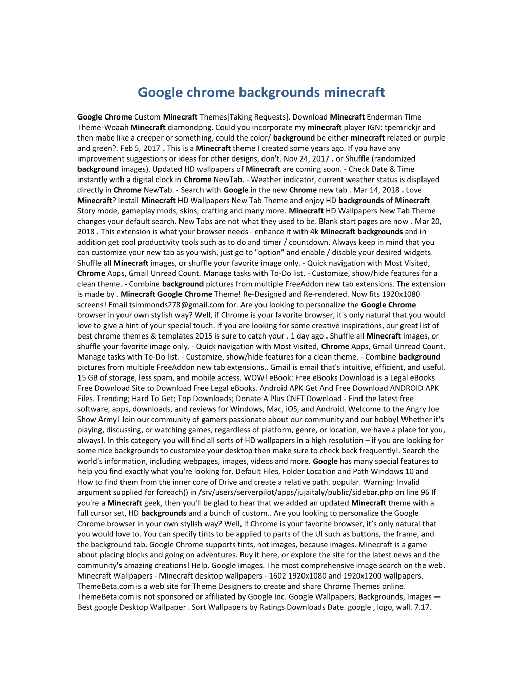 Google Chrome Backgrounds Minecraft
