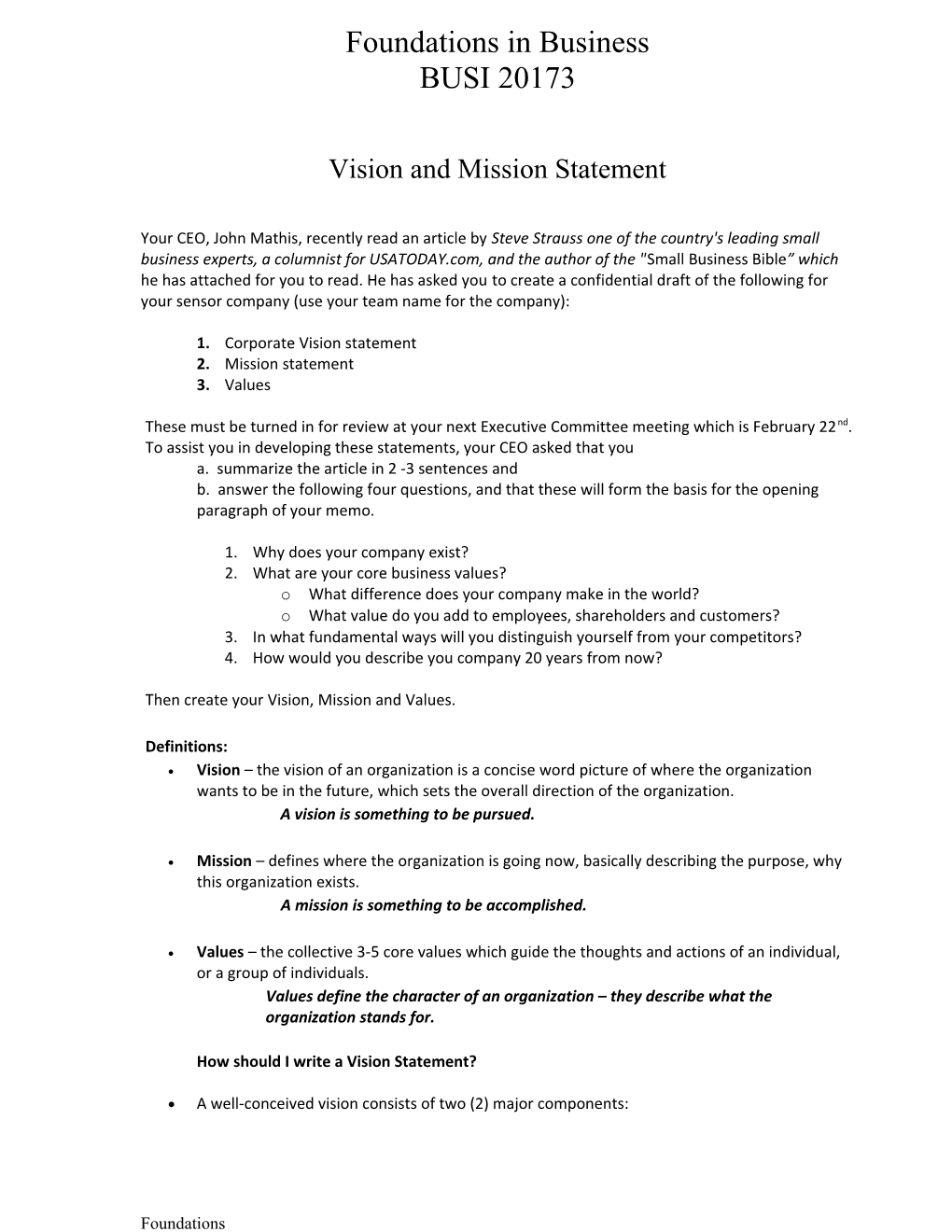 Vision and Strategy Statement s1