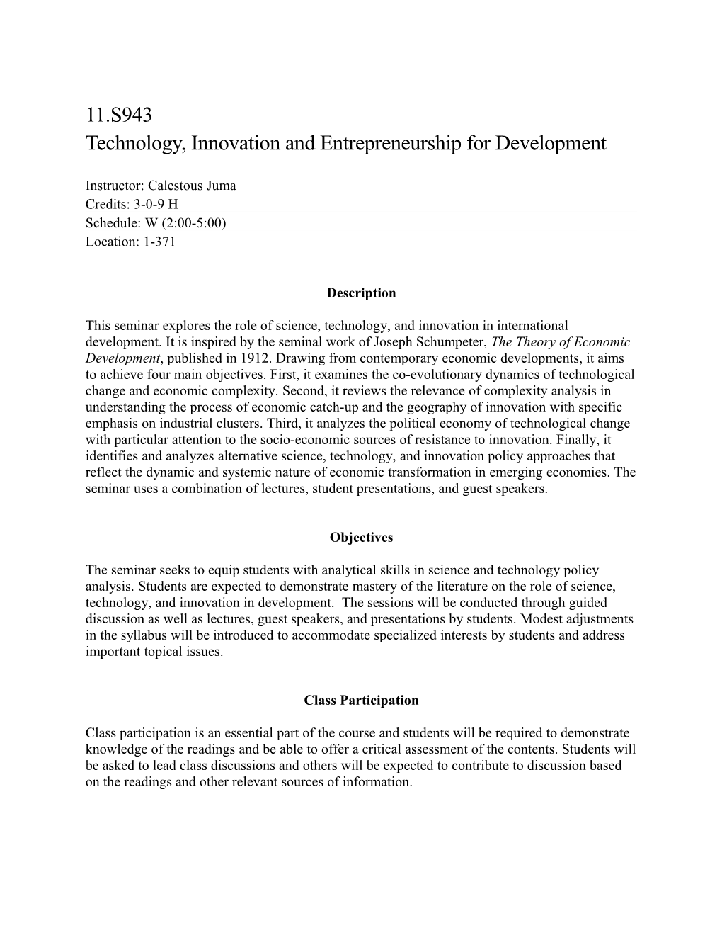 Technology, Innovation and Entrepreneurship for Development