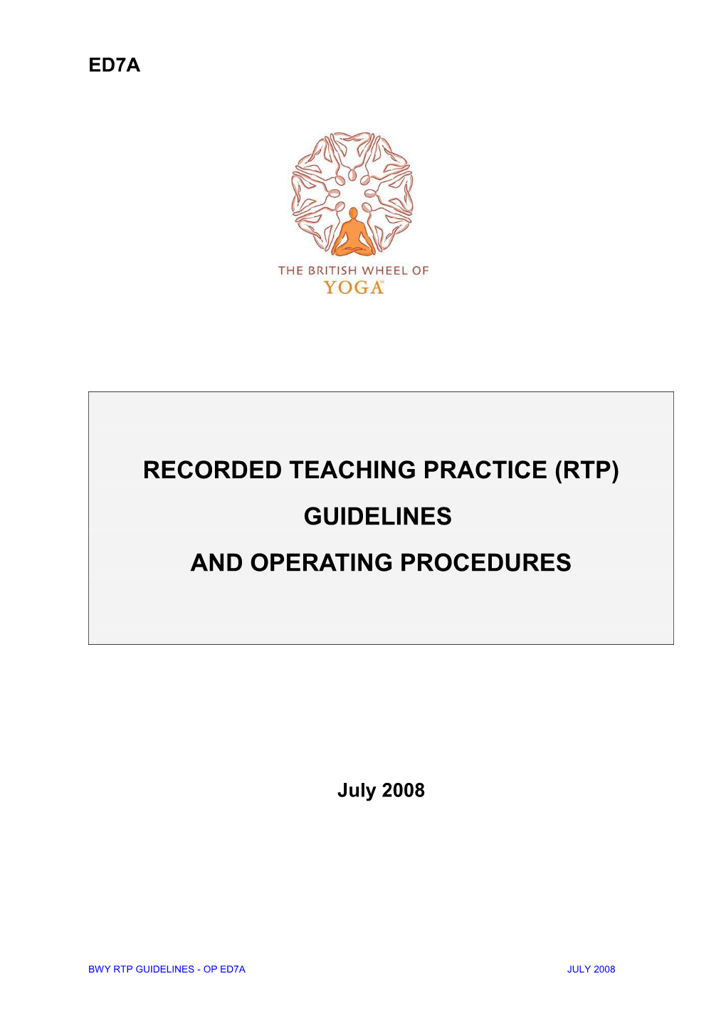 Recorded Teaching Practice (Rtp)