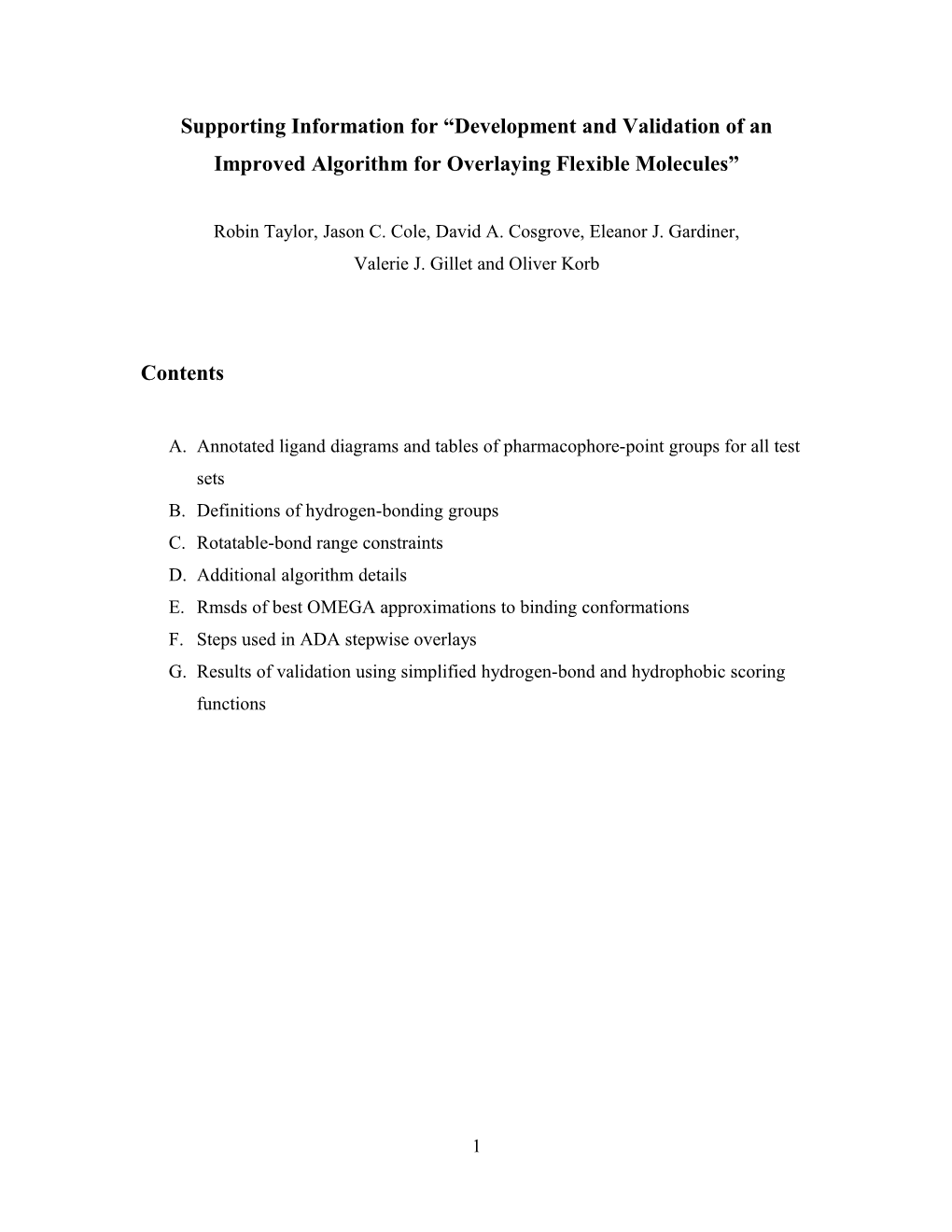 Supporting Information for Development and Validation of an Improved Algorithm for Overlaying