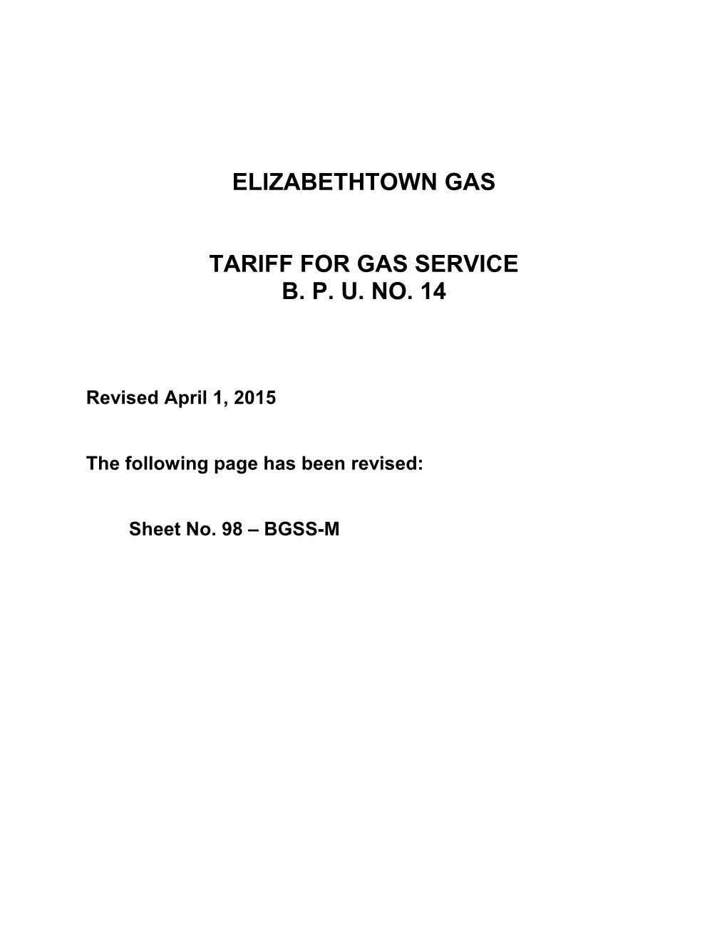 Elizabethtown Gas Company