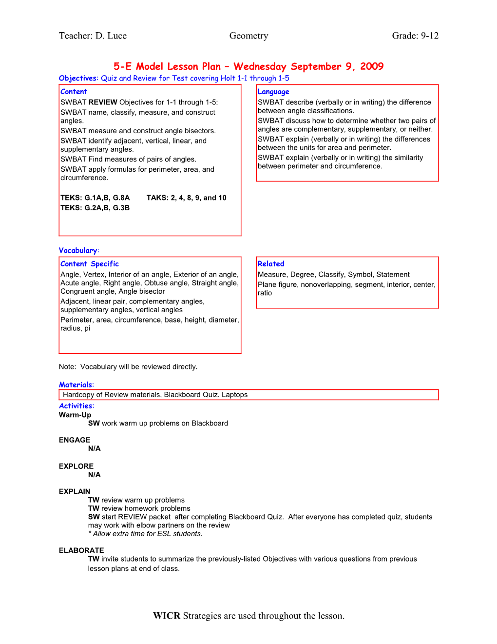 ELL CONNECT Content Area Lesson Plans for English Language Learners s1