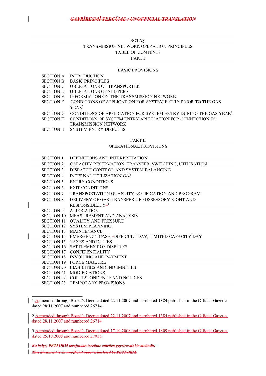 Transmission Network Operation Principles