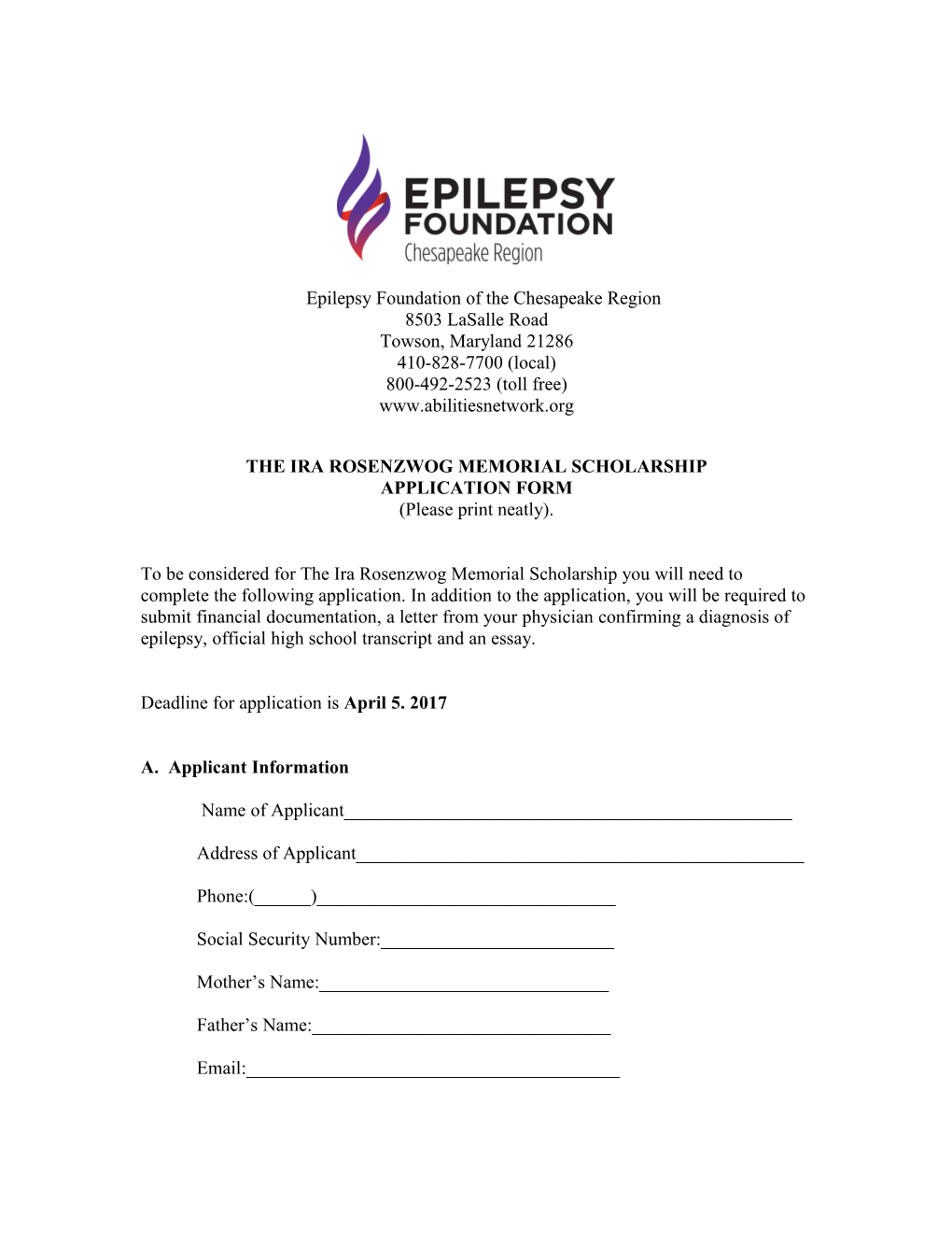 Epilepsy Foundation of the Chesapeake Region