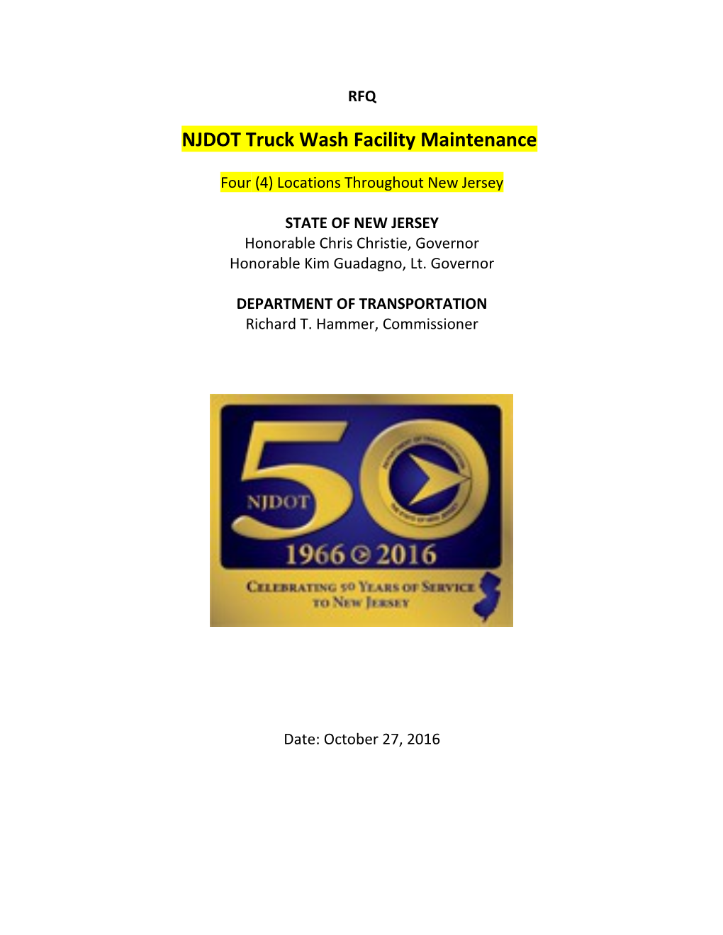 NJDOT Truck Wash Facility Maintenance