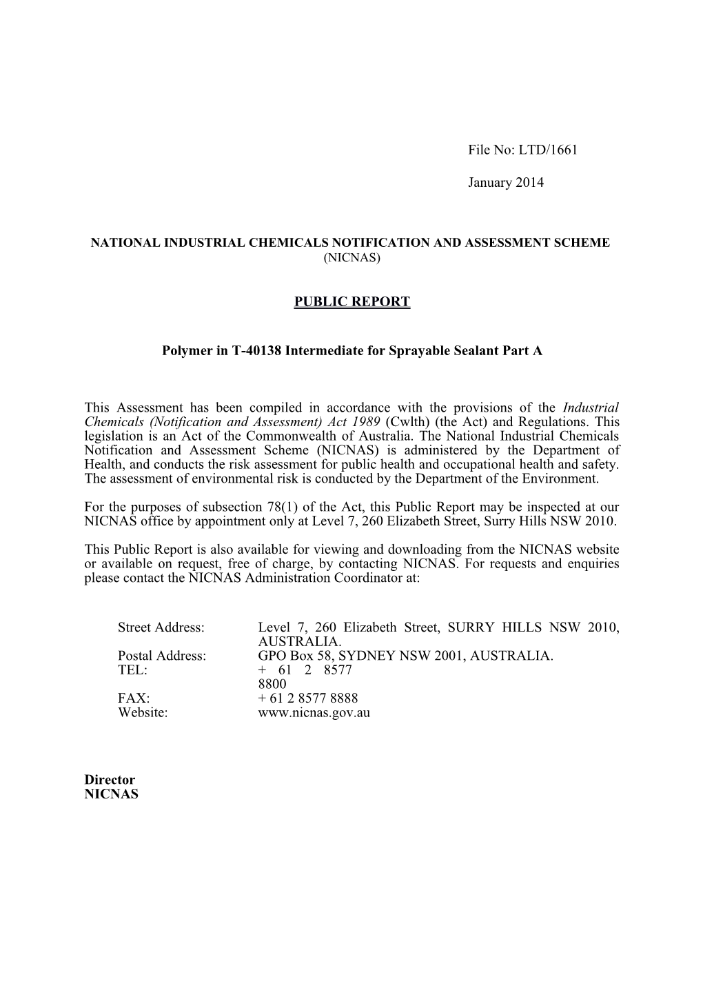 National Industrial Chemicals Notification and Assessment Scheme s6