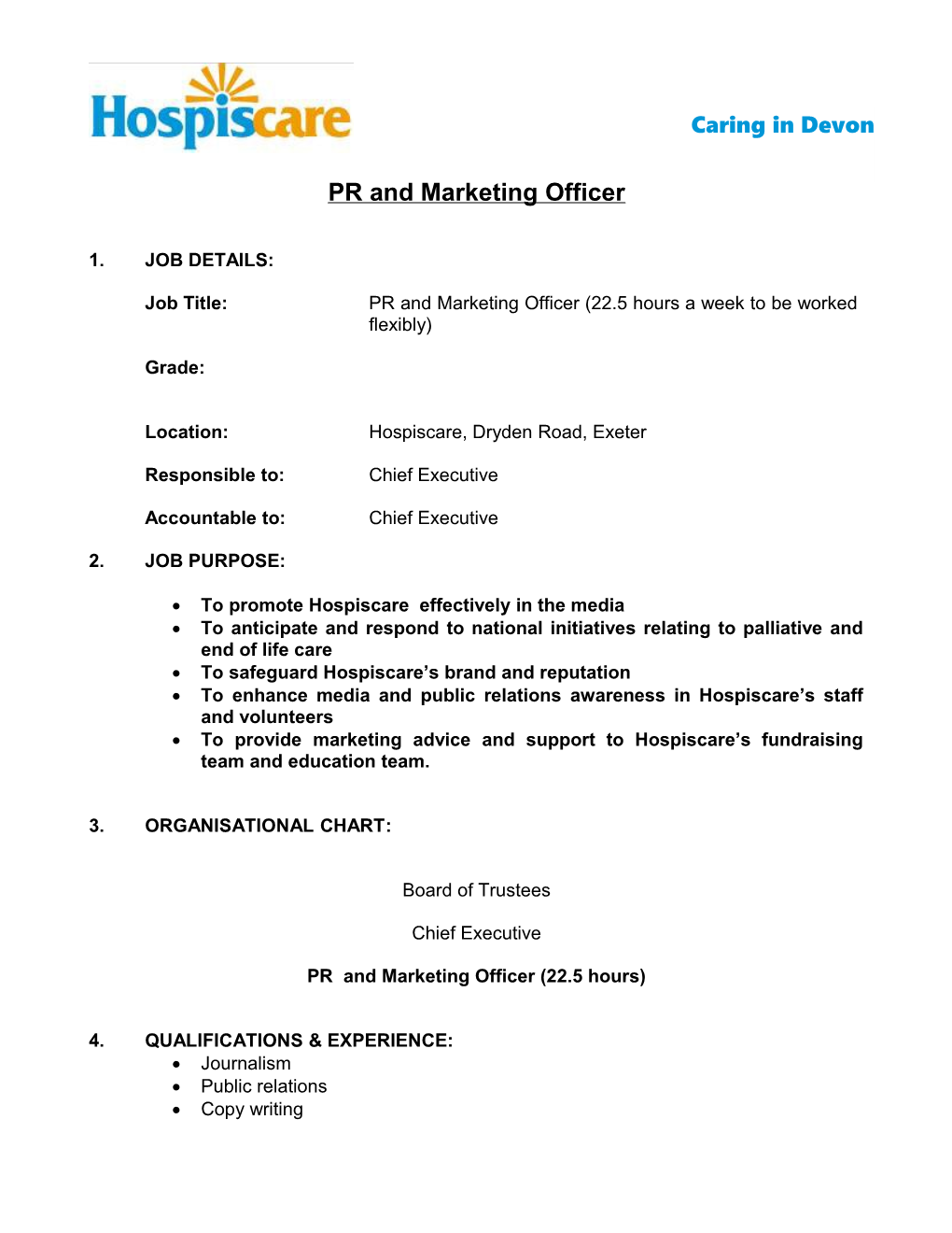PR and Marketing Officer