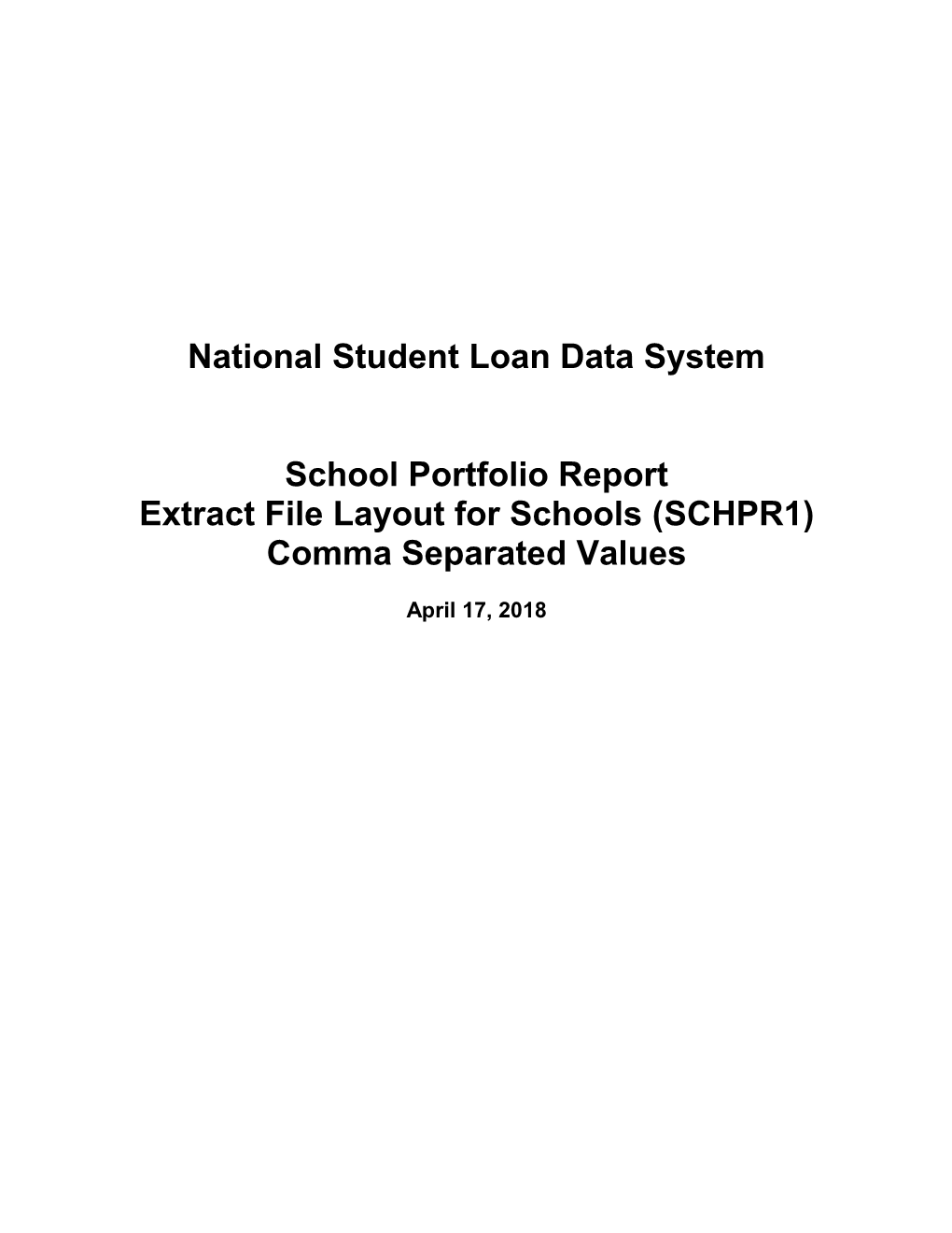 National Student Loan Data System