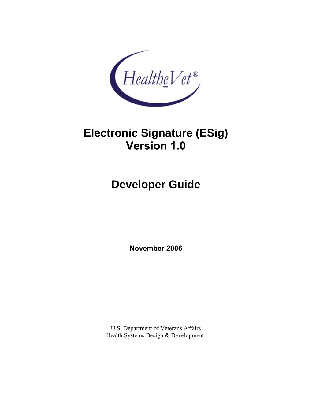Electronic Signature 1.0 Developer Guide